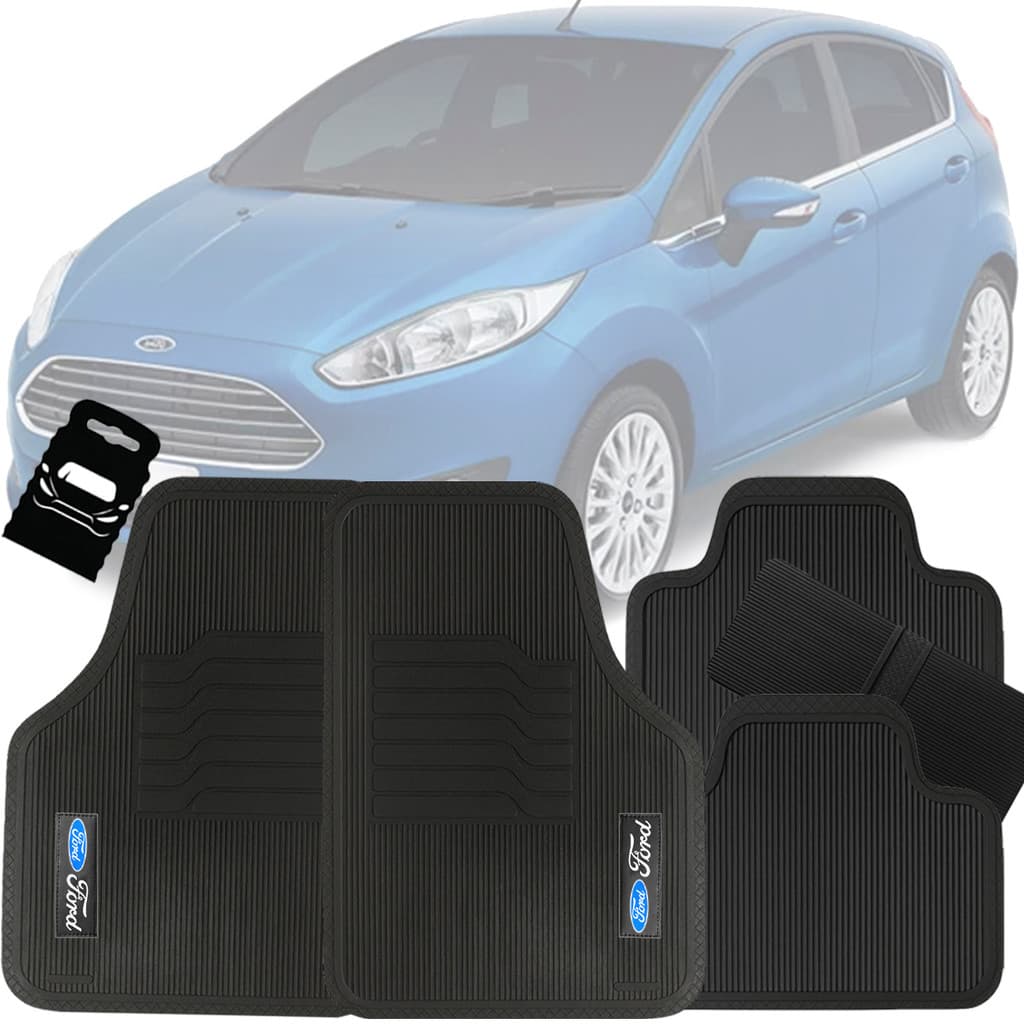 Tapete Automotivo Universal Borracha Fiesta 2011 2012 2013 2014 2015 2016 2017 2018 2019 2020