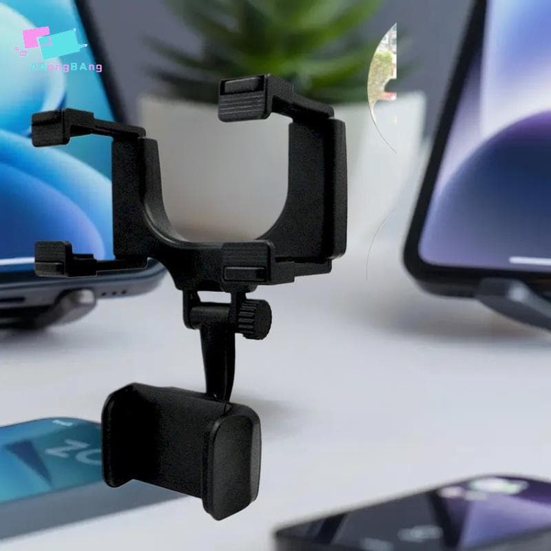 Abongbanghn 360 ° Suporte Do Telefone Carro Espelho Retrovisor Montar Braet GPS Móvel Clipe Dobrável Ajustável Celular A