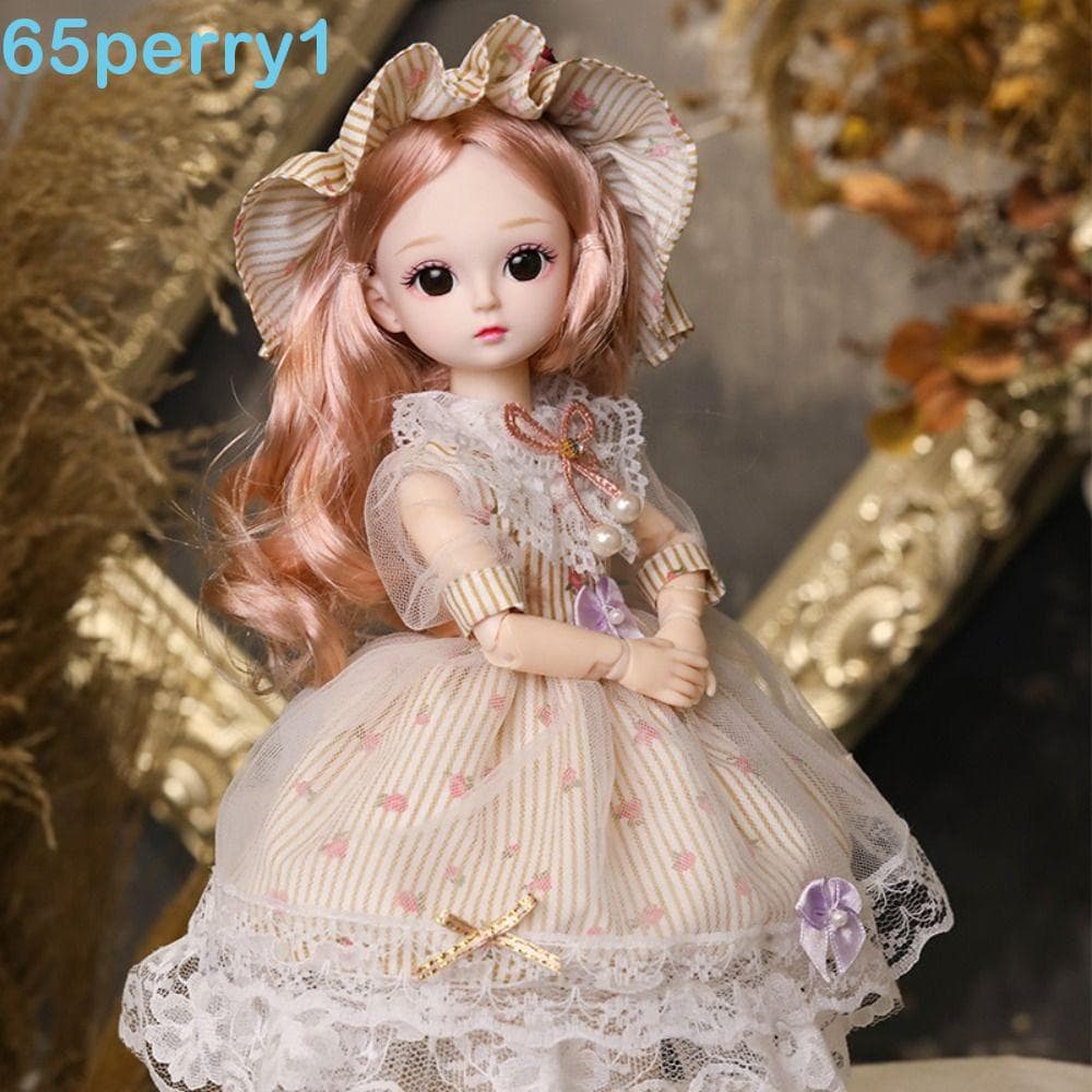 PERRY1 Boneca Articulada Móvel De 30 Cm , Brinquedos De Vestir Para Meninas De Segurança De Plástico , Com Música , De B