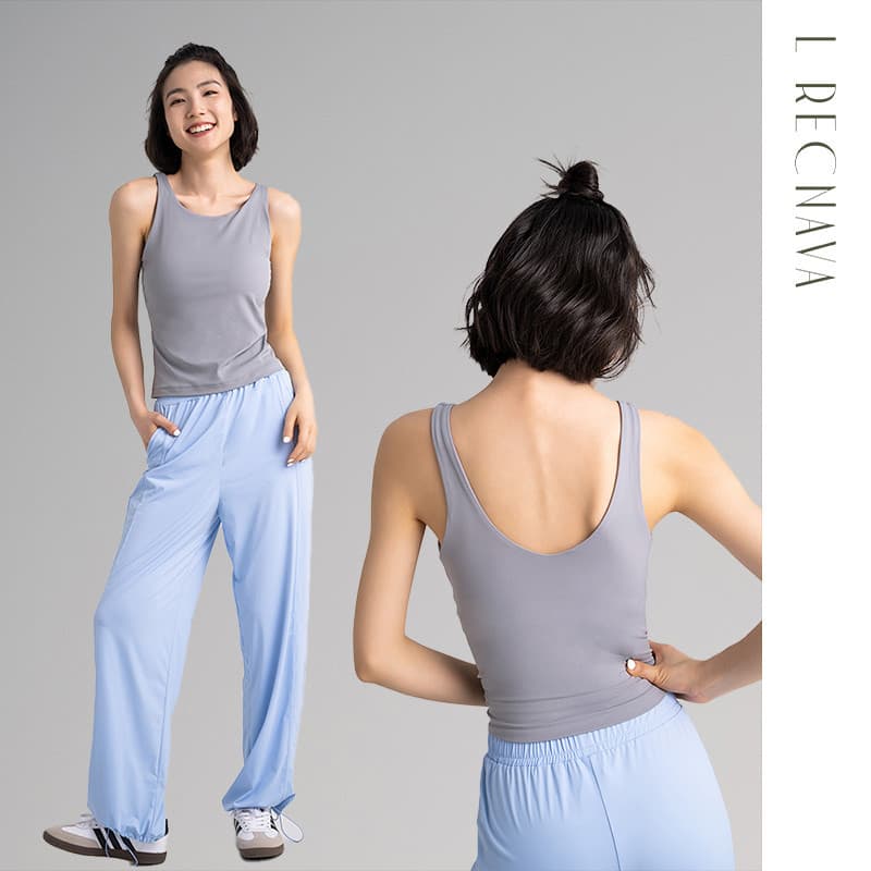 Colete Reconna LRECNAVA Roupa íntima esportiva feminina linda alça traseira mais fina aparência Fitness roupa externa io