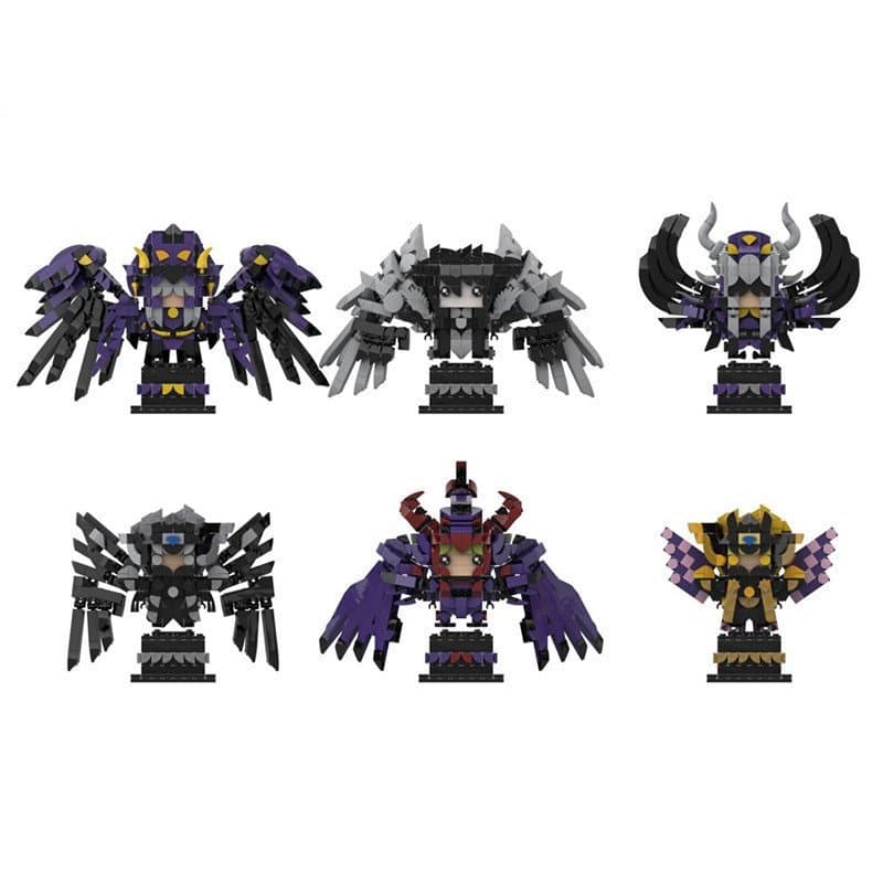 Blocos de montar MOC compatíveis com Lego, Figuras de Blocos Cavaleiros da Luz de Saint Seiya, Bonecos 3D, Decorações de