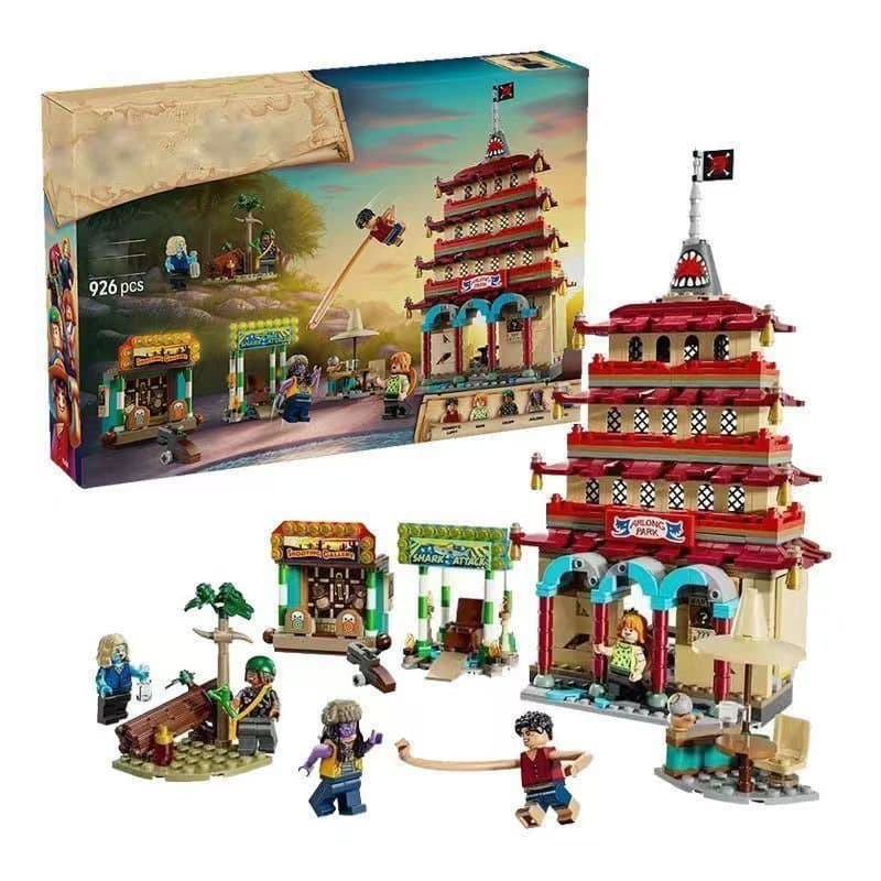 Compatível com LEGO One Piece 75638 Batalha no Parque do Dragão, brinquedo de blocos de montar para meninos de One Piece
