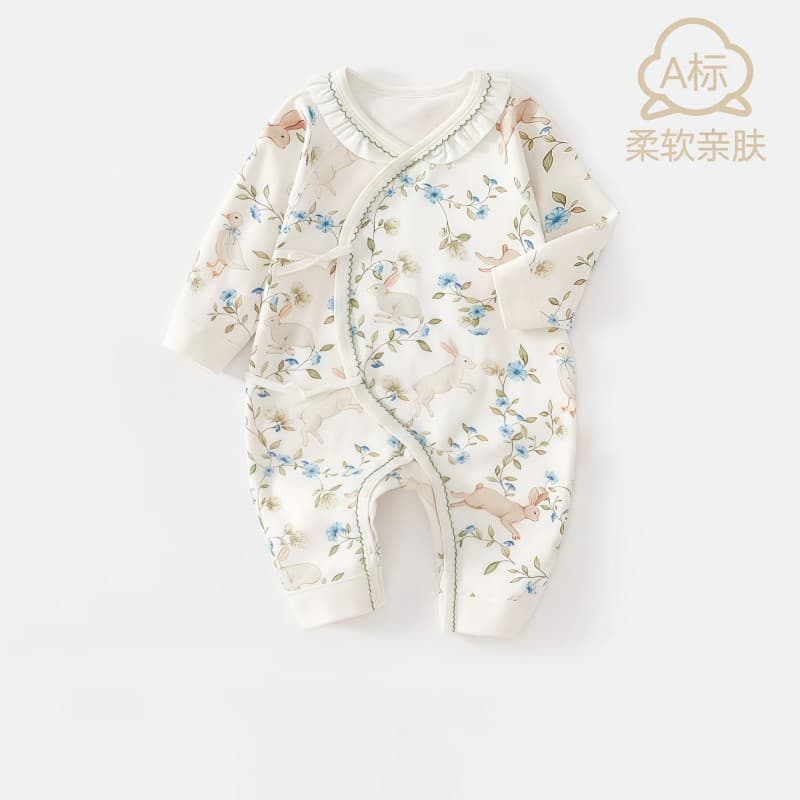 Bebê bebê menina macacão primavera outono puro algodão cem dias bebê recém-nascido roupas do bebê menina macacão mês che