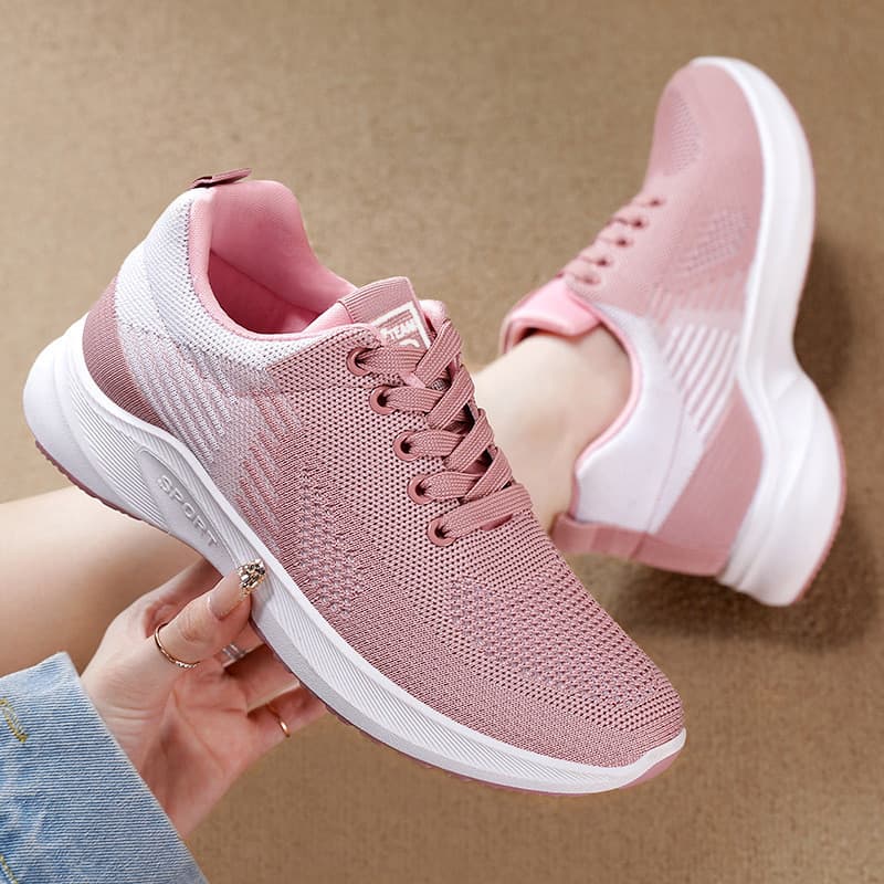 Tênis esportivos, novos modelos de tênis de corrida, leves, respiráveis, com malha e tecido Flyknit.