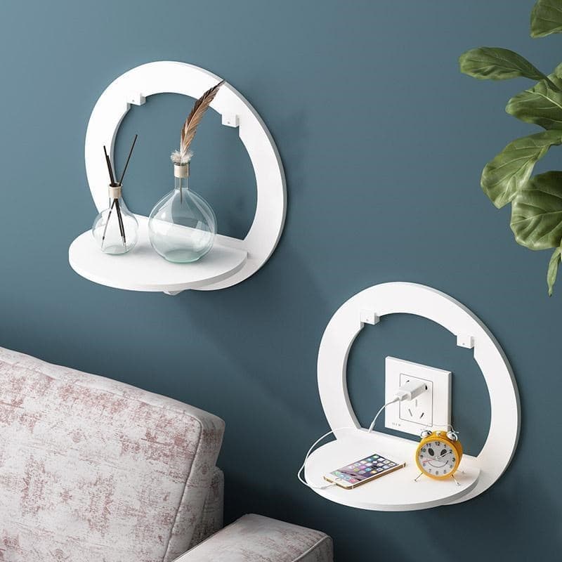 Prateleira de cabeceira sem perfuração, suspensão de parede para sala de estar, quarto, cabide de parede, suporte de flo