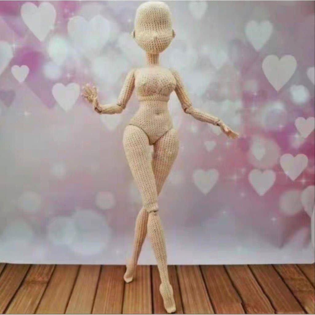 [Shop 3358] Boneca de corpo articulado móvel Boneca de crochê ilustrado eletrônico Micro gancho sem vídeo