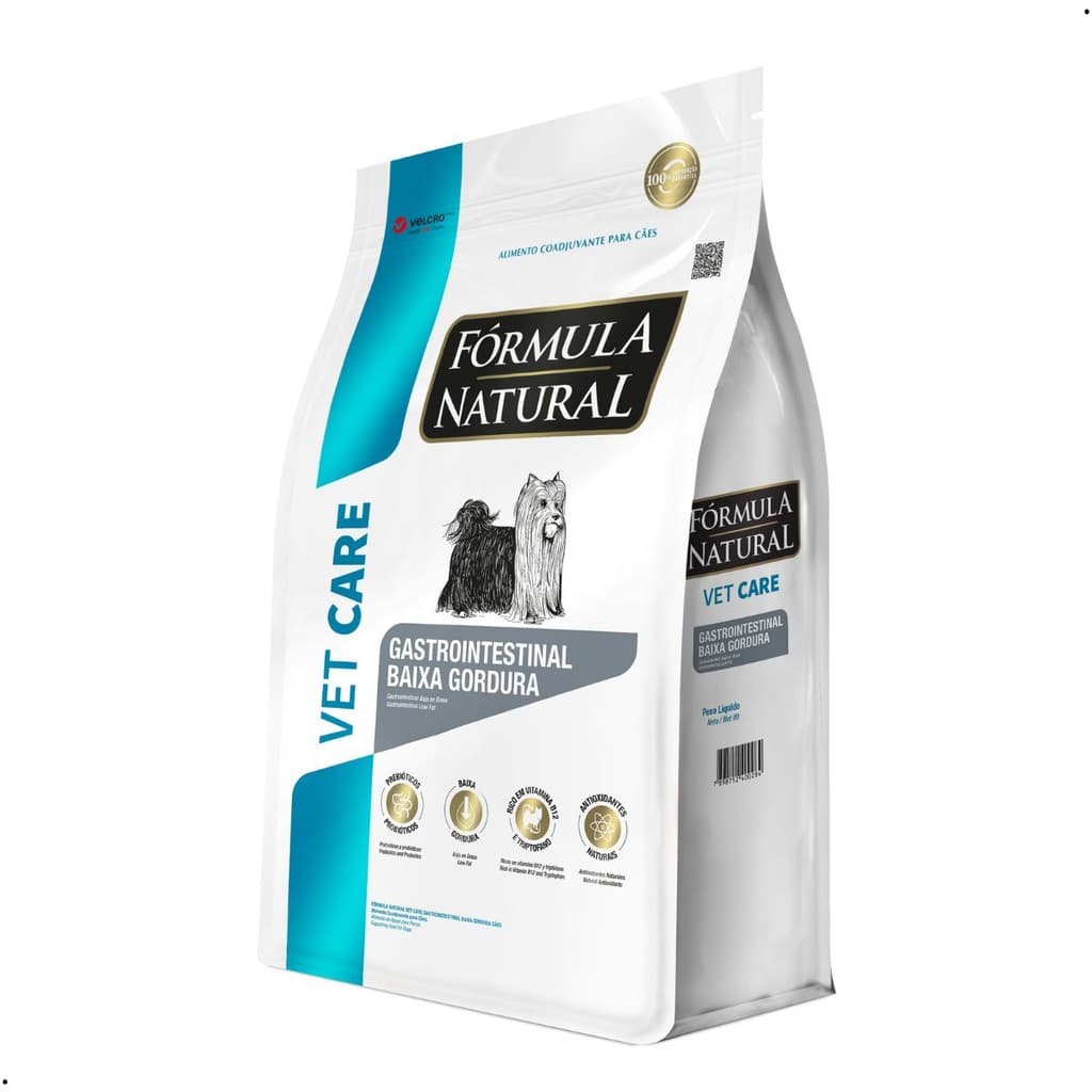 Ração Fórmula Natural Cães Vet Care Gastrointestinal Baixa Gordura 2Kg Alimento Cachorros Adultos