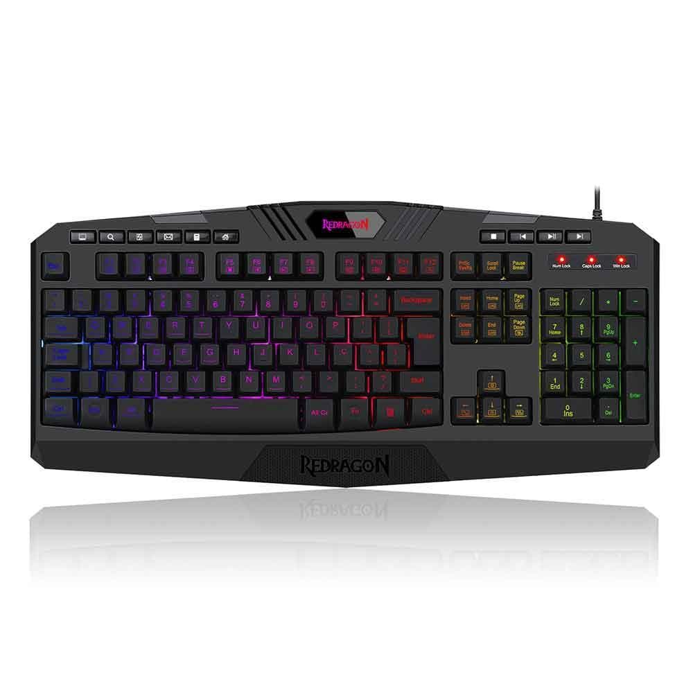 Teclado Com Fio Gamer Mecânico Redragon Harpe 2, RGB, ABNT2 - K503RGB