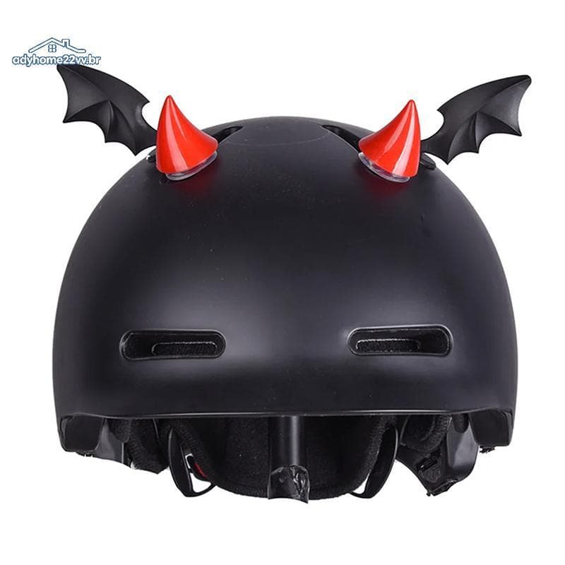 adyhome22vv 2 Peças Capacete De Motocicleta Bonito Canto Chifre De Borracha Decoração Moto Acessórios Para Carro br