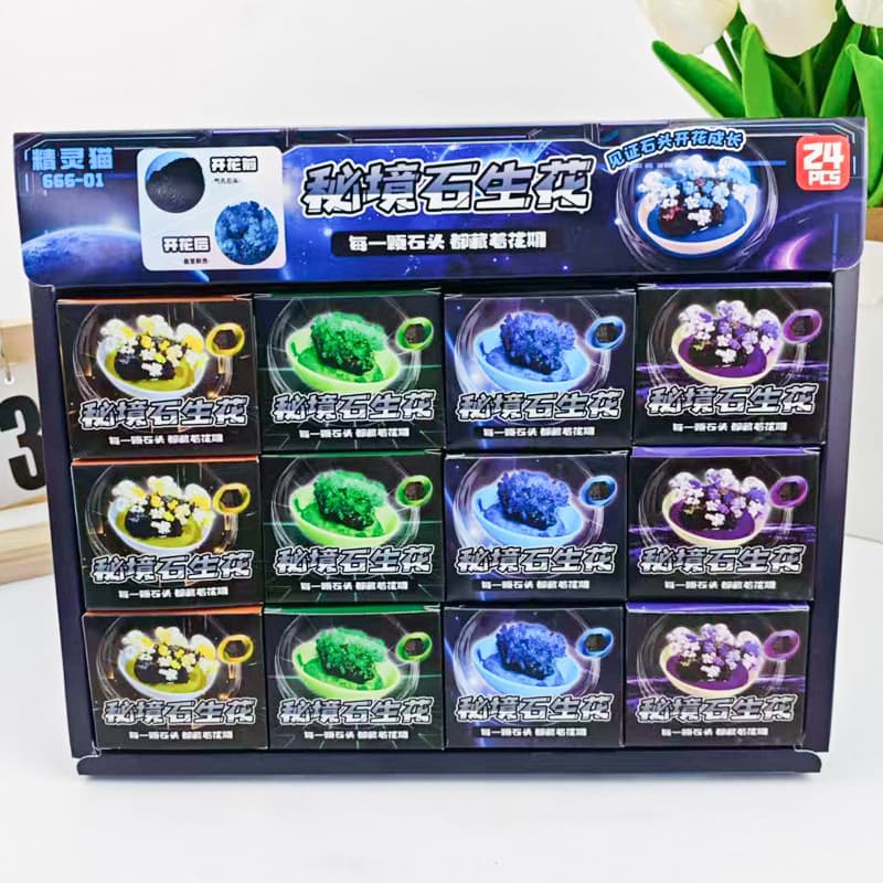 Nova cor floração pedra brinquedos educativos das crianças ciência brinquedos educativos lazer criativo crianças recompe