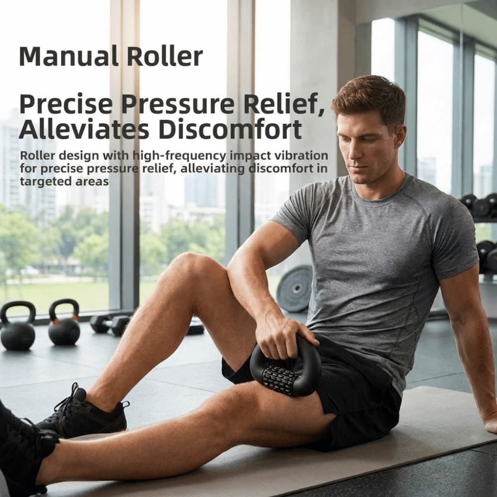 Massageador Muscular Elétrico , Rolo De Massagem Sem Fio De Tecido Profundo Giratório De 3 Velocidades , Portátil