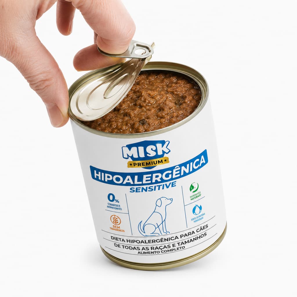Ração Úmida 280g Para Cachorro Misk Premium Sensível Hipoalergênica Cães Com Alergias Diet