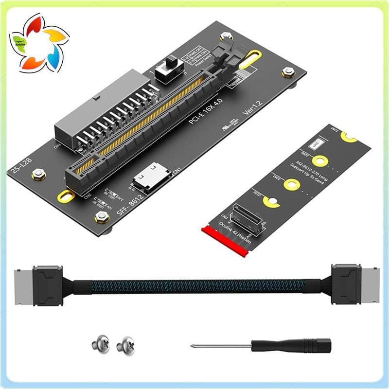 M 2 Para PCIE 4.0 X16 Riser Cable Placa Adaptadora Gráfica Externa