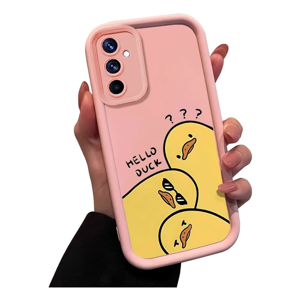 Capa para celular Samsung 26 Ultra A57, padrão de pato, Hello Duck rosa, adequada para Samsung S26.