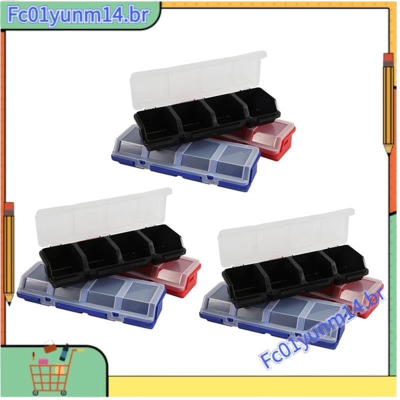 6 Peças Organizadores De Parafusos Caixas De Armazenamento Com Tampas Caixa De Ferramentas De Parafuso De Classificação 