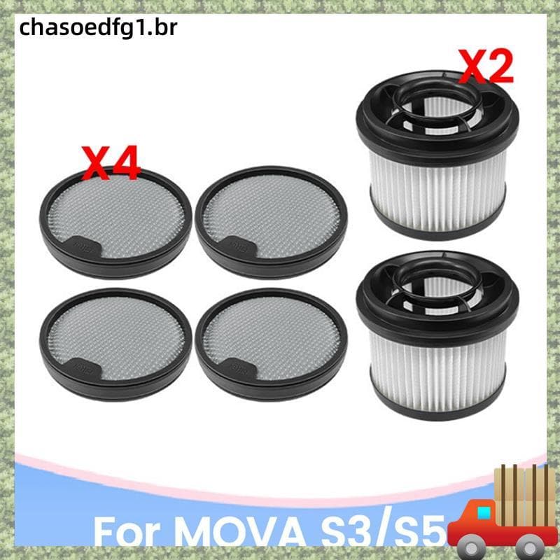 Kit De Filtro De Substituição De 6 Peças Para Aspirador De Pó Portátil Sem Fio S5 Pré E Pós Lavável Reutilizável