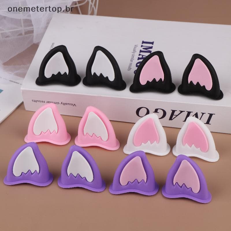 onemetertop Capacete Da Motocicleta Decorações De Orelha De Gato Acessório Para Scooter Bicicleta Adesivo Moto Skate Cic