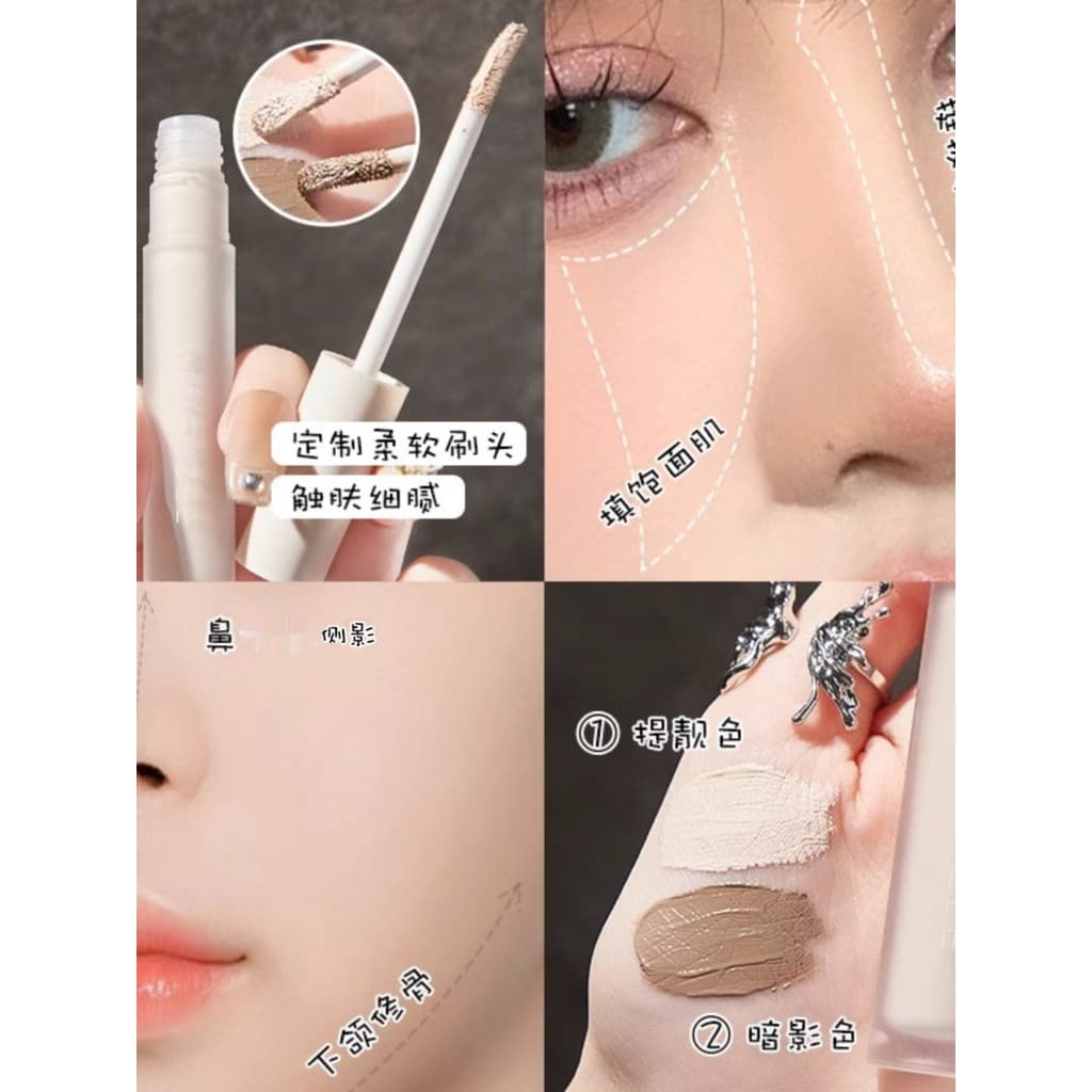 Marcador líquido iluminando líquido lágrima sulco nariz sombra sombra maquiagem Natural base líquida corretivo feminino 