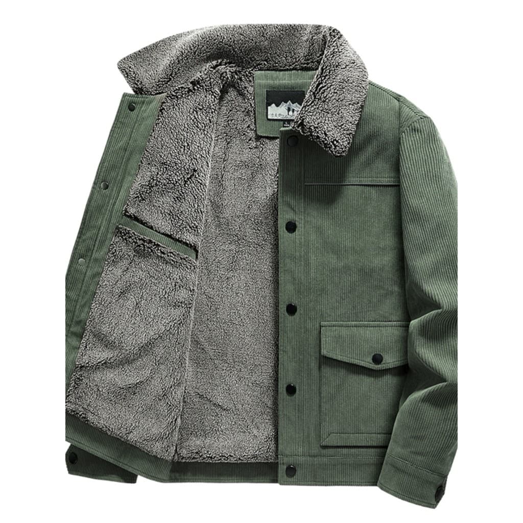 Jaqueta de veludo masculina outono inverno mais veludo engrossado masculino solto algodão acolchoado jaqueta roupas de i