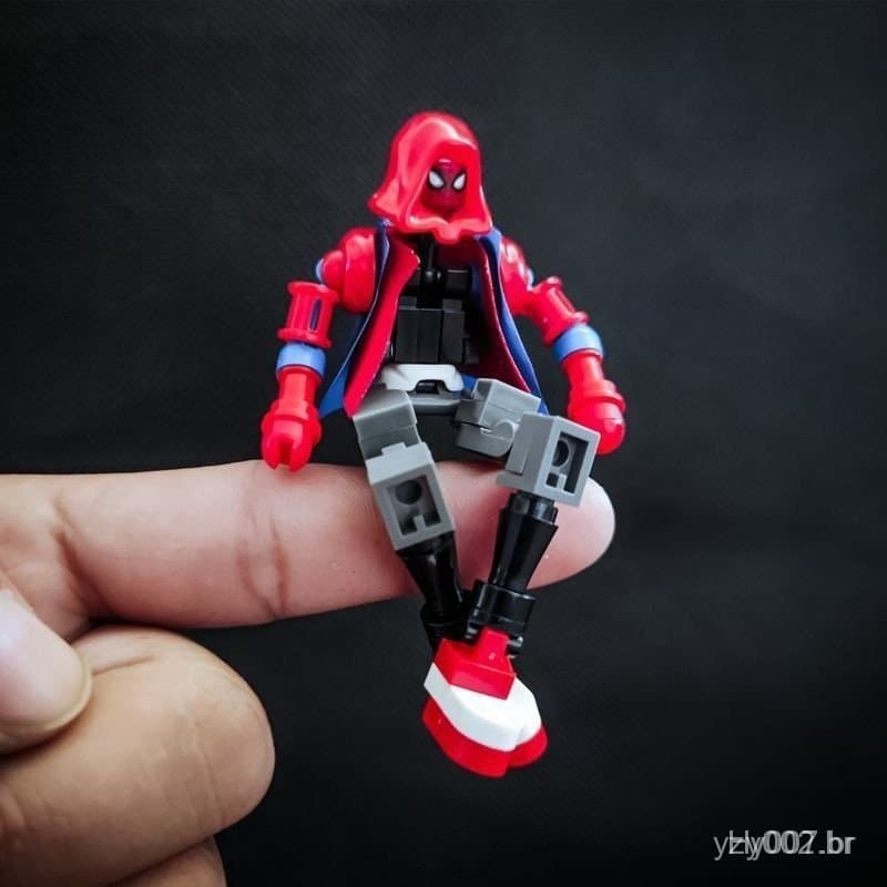 Compatível com Lego Miles Homem-Aranha Figura Homem-Aranha Mecha MK37 Brinquedo 85 Blocos de Montar para Meninos
