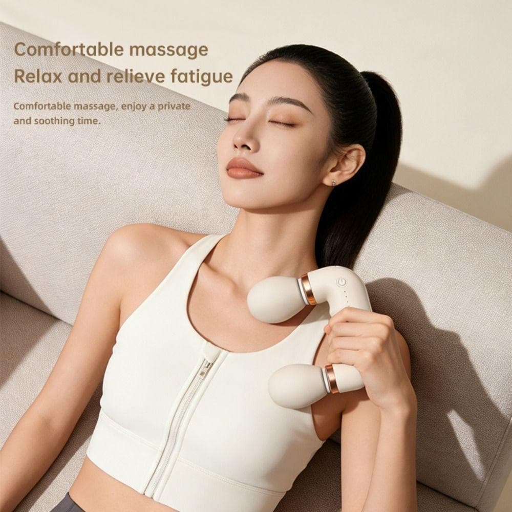 Massageador De Relaxamento Muscular , Fascial De Cabeça Dupla Silencioso Vibração Recarregável USB