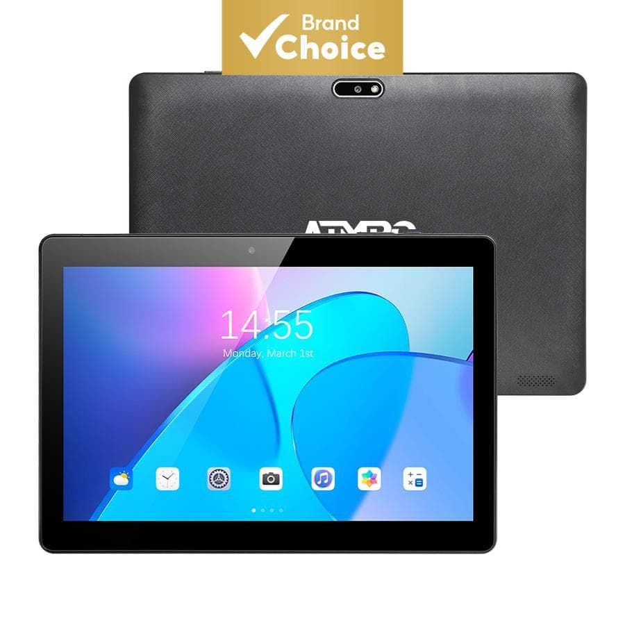 ATMPC tablet de 25,4 cm para crianças, tablets Android, 3 GB de RAM + 32 GB de ROM, bateria de 6000 mAh, Bluetooth 5.0