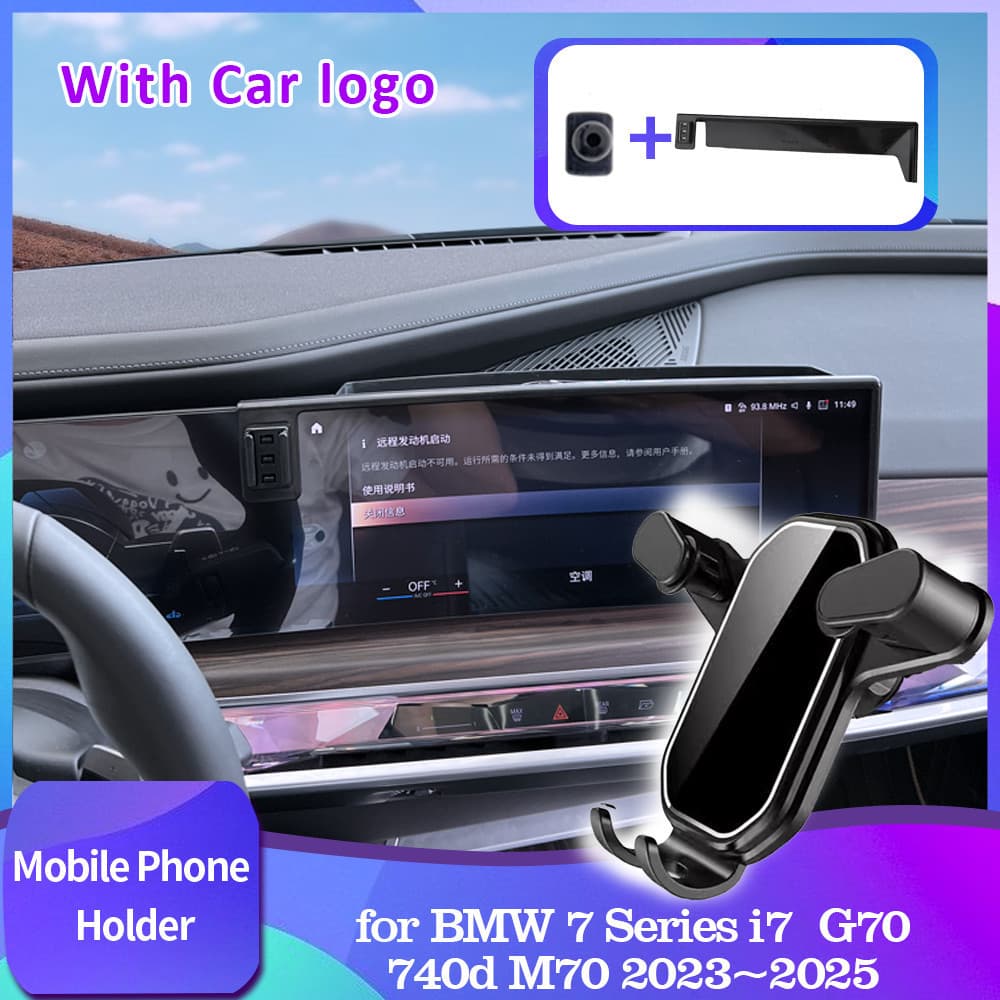 Para BMW Série 7 i7 G70 740d M70 2023 ~ 2015 2024 Suporte Do Telefone Móvel Carro De Ventilação Ar Clipe Bandeja Montage