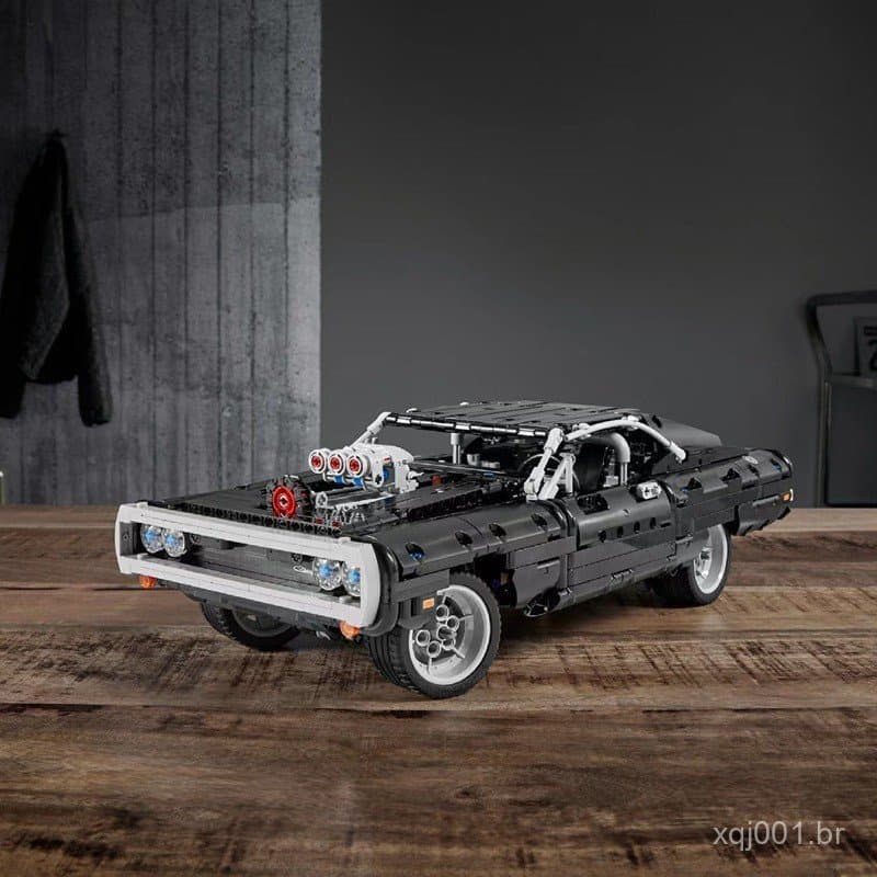 Compatível com o modelo de carro de corrida Lego Speed Movie Dodge Charger, brinquedo educativo de blocos de montar, pre