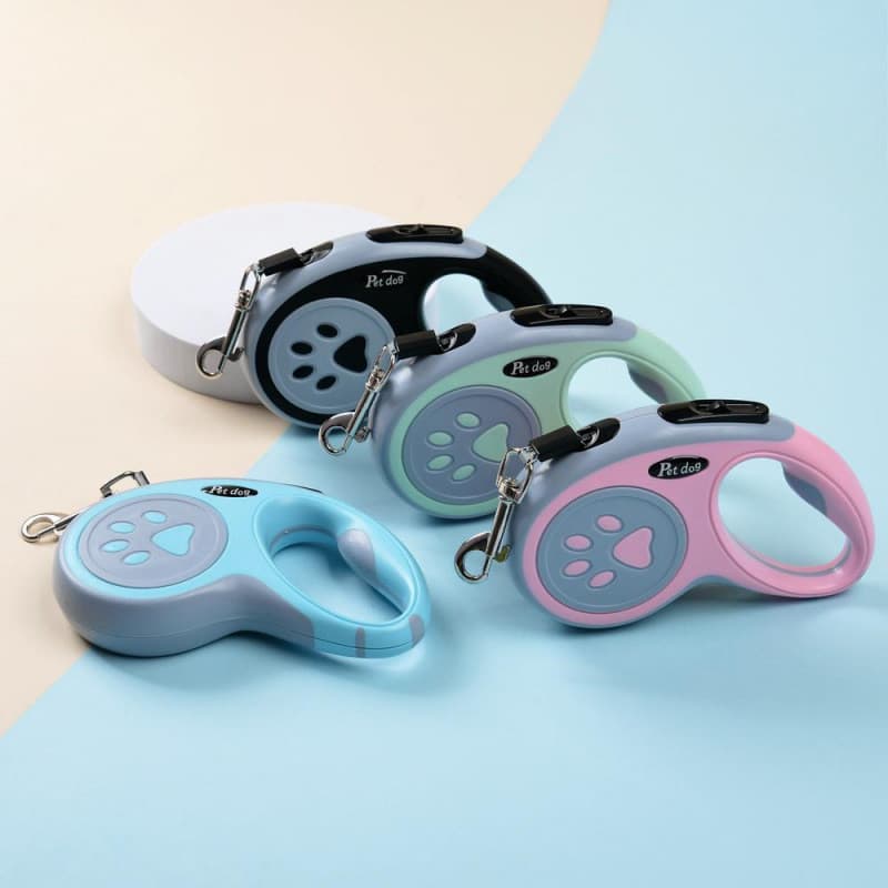 Guia retrátil automático para animais de estimação, coleira para passear cães ao ar livre, anti-perda para cães, guia pa