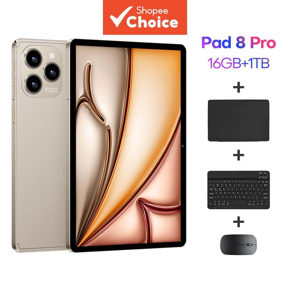 Novo Tablet Android de 11 Polegadas, Armazenamento de Alta Capacidade, Câmera HD, Tablet Portátil com Teclado e Mouse