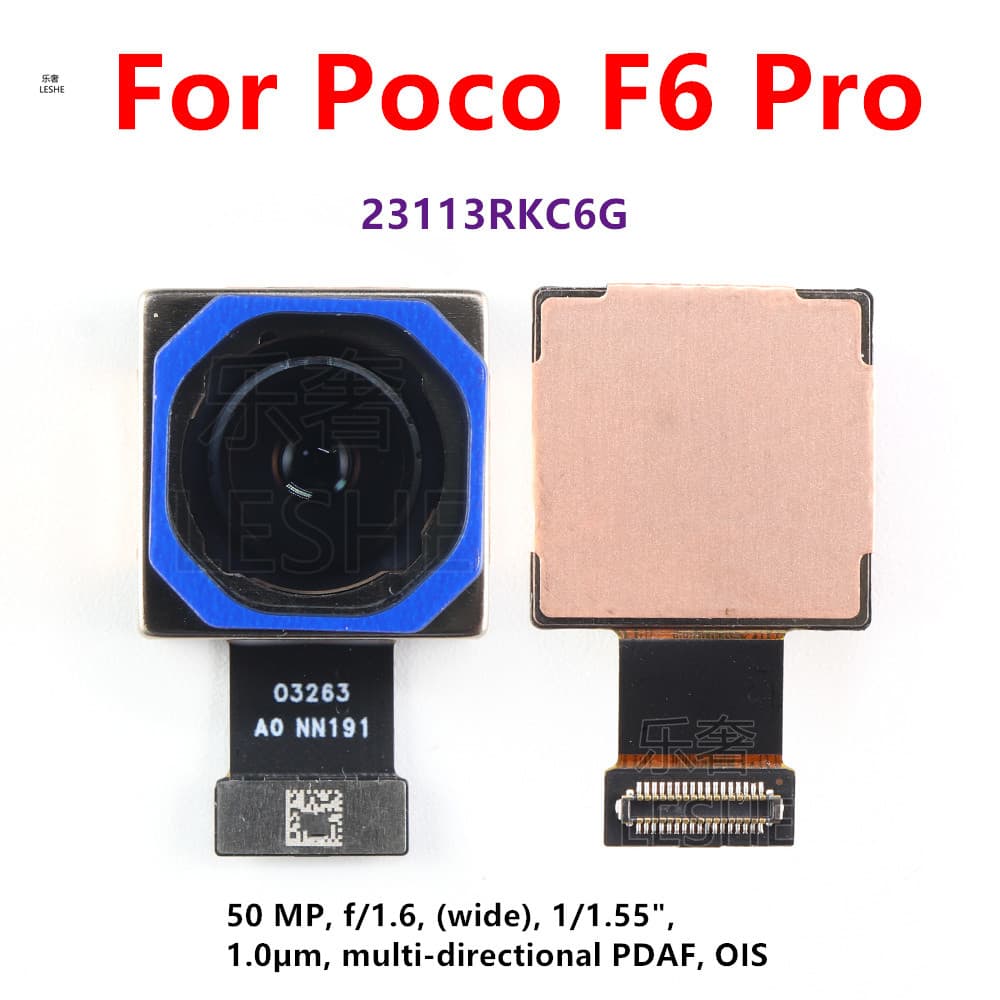 Câmera Traseira Larga Para Xiaomi Poco F6 Pro 50MP Grande Principal Vista Cabo Flexível Peças De Reparo Do Smartphone 23