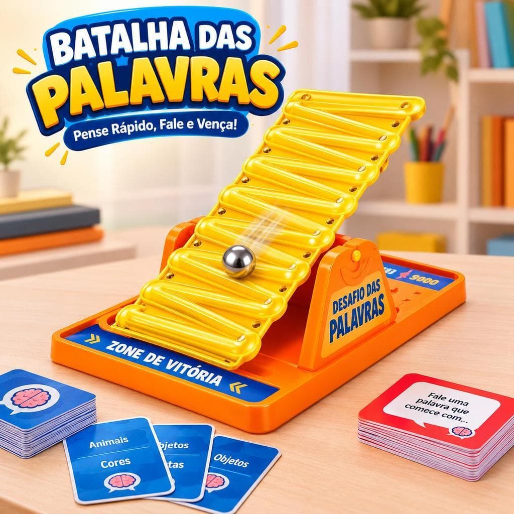 Jogo Batalha das Palavras Brinquedo Gangorra Pensa Rápido Educativo Interativo Raciocínio Agilidade Toda Família TiltN'S