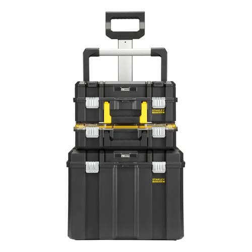 Caixa Organizadora Stanley Pro-Stack FMST1-80103 Torre 3 Caixas Empilhável Maleta Ferramentas 50kg Preto