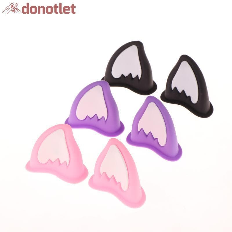 Donotlet Capacete Da Motocicleta Decorações De Orelha De Gato Acessório Para Scooter Bicicleta Adesivo Moto Skate Ciclis
