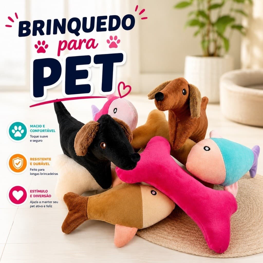 Brinquedo Para Cachorro Gato Bichinho De Pelúcia Brinquedo de Pelúcia Para Cães e Gatos