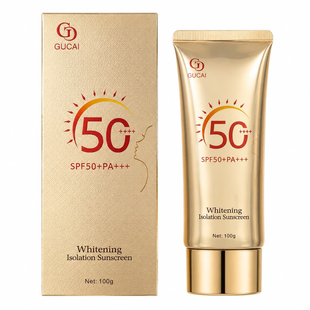Protetor Solar Facial Clareador GUCAI FPS 50+ PA+++ 100g