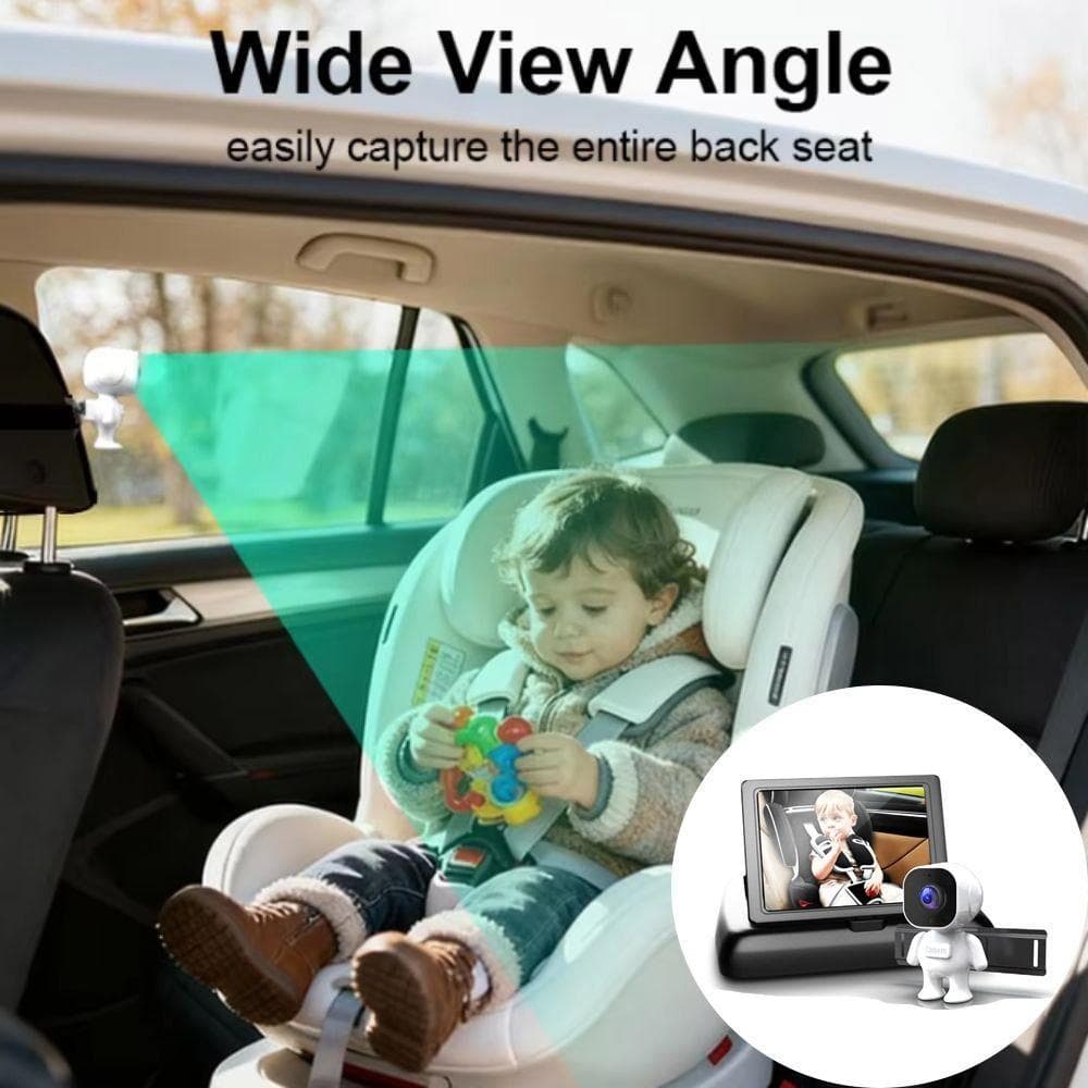 NEARVIO Monitor De Carro Para Bebê , Ventosa , Visão Noturna , Espelho De Câmera Infravermelha Traseira