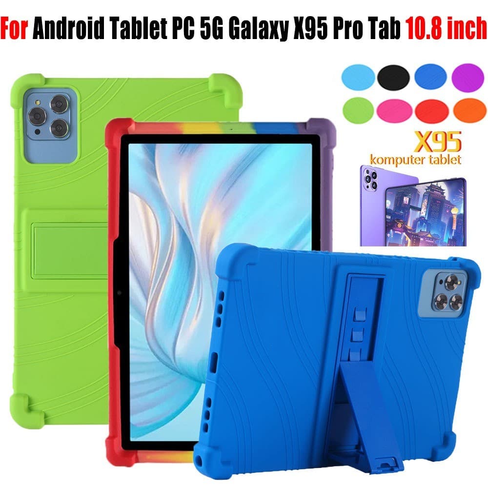 Para Android Tablet PC 5G Galaxy X95 Pro Tab 10.8 Polegada Dobrável Caso Protetor 4 Cantos Engrossar Silicone Macio À Pr