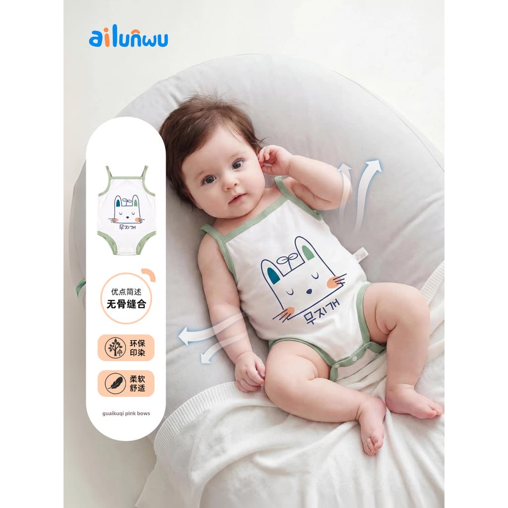 Bebê bebê barriga puro algodão roupas de bebê verão fino triângulo bebê menina camisola macacão verão macacão
