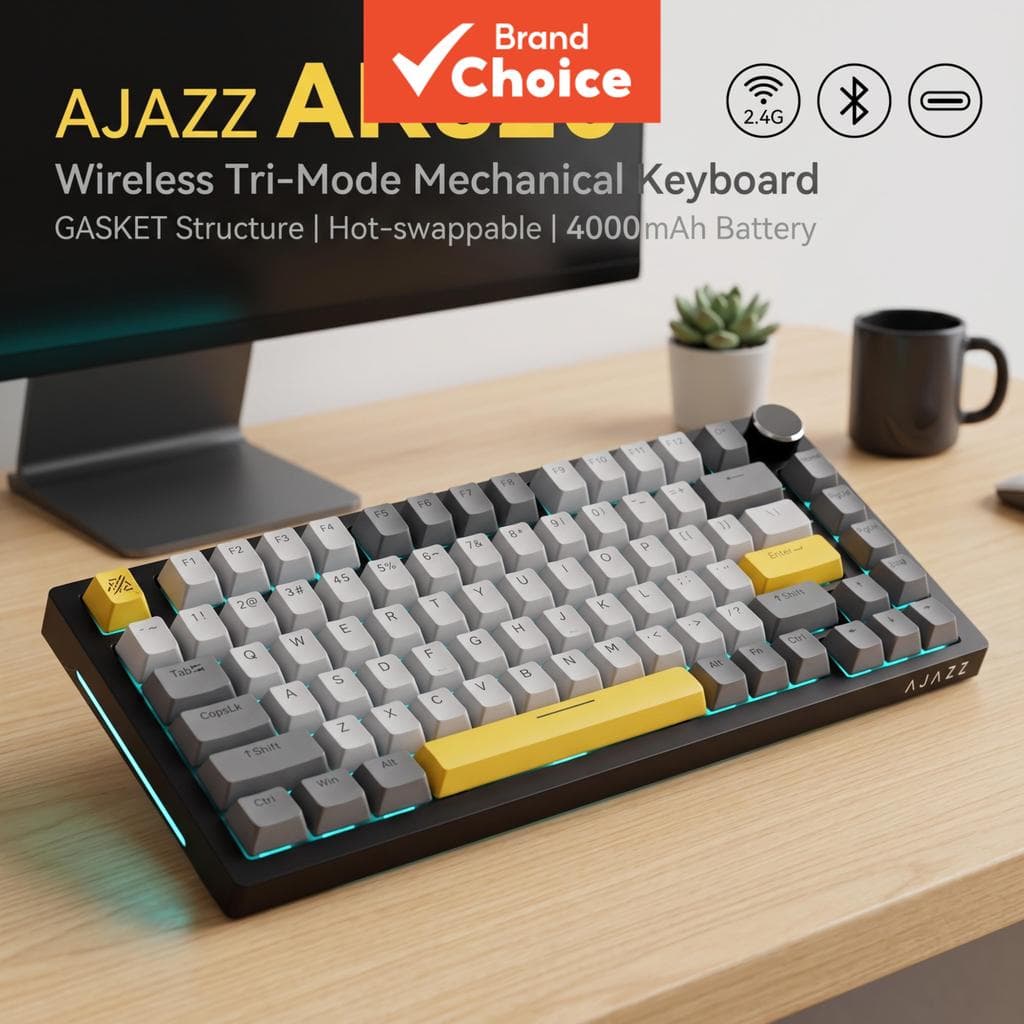 Teclado Mecânico AJazz AK820 , 81-Teclas , RGB