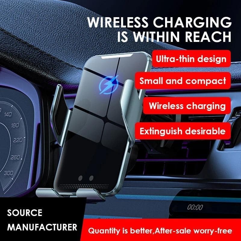 15W Carregador De Carro Sem Fio Ventilação Ar Fixação Automática Estação Carregamento Super Rápido Suporte Do Telefone P