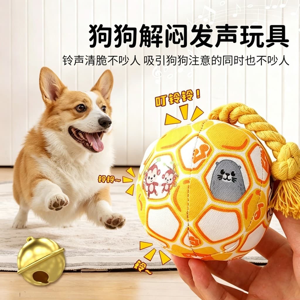 Bola de brinquedo para cachorro, auto-feliz, alívio do tédio, ferramenta útil, filhote de cachorro, Molar, som, resisten