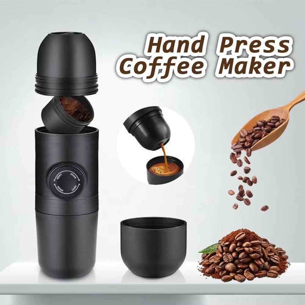 Cafeteira Expresso , Café Manual Para Viagem | Piquenique Portátil Da Cápsula Preta De 140ml