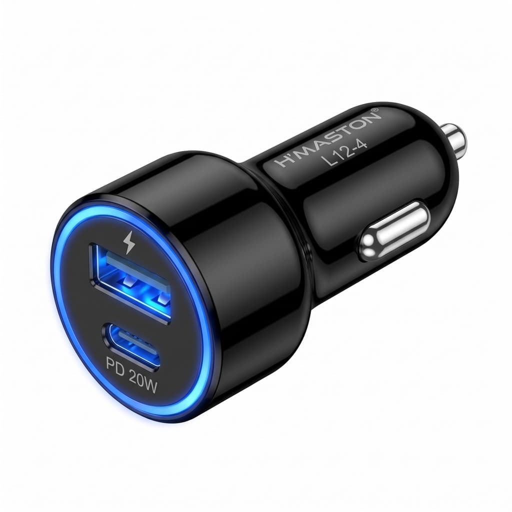Carregador Celular Veicular 35W USB-C PD Tipo-C e USB-A