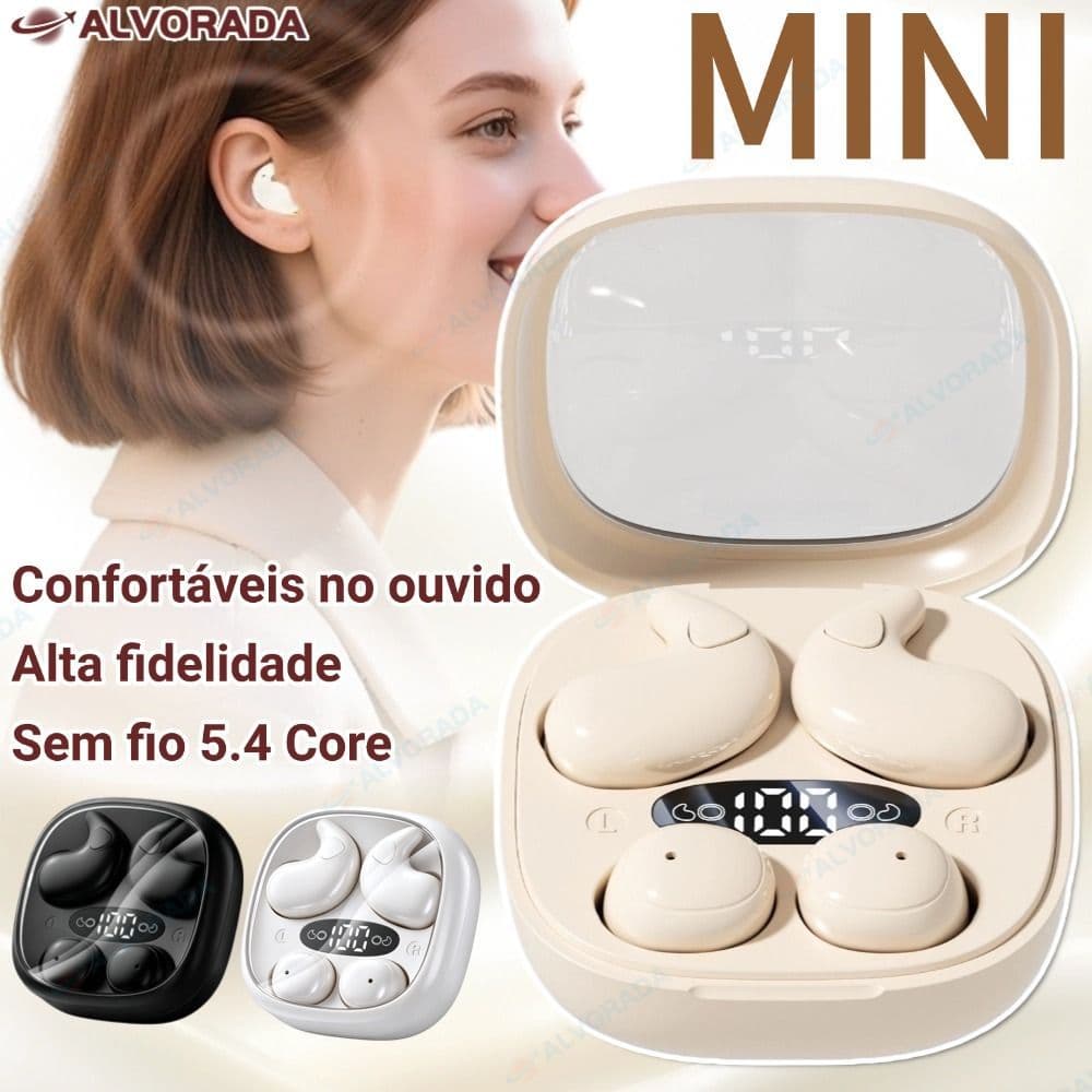 Fones de ouvido Bluetooth de dormir 2 pares sem fio com microfone, fones de ouvido com cancelamento de ruído-AL