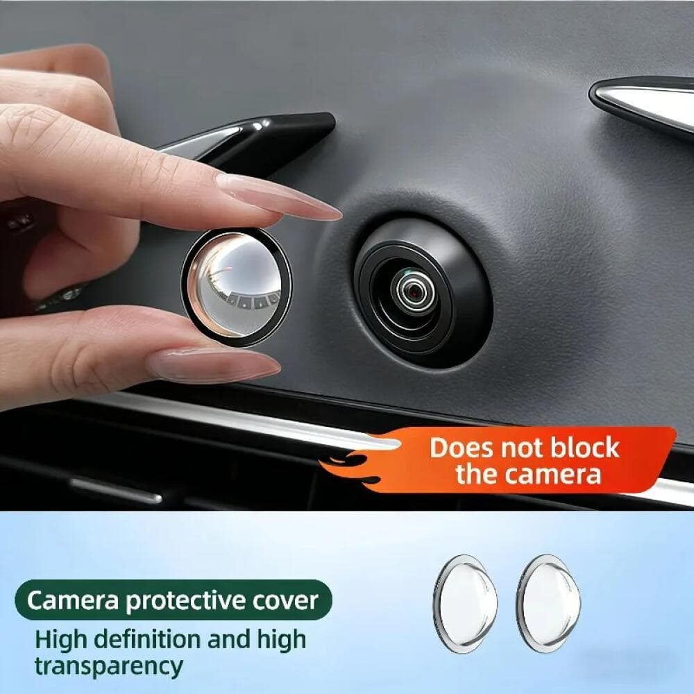2/4/6/8PCS Protetor De Câmera Traseira Panorâmica 360 , Lente Antiarranhões Transparente HD Para Mod De Carro
