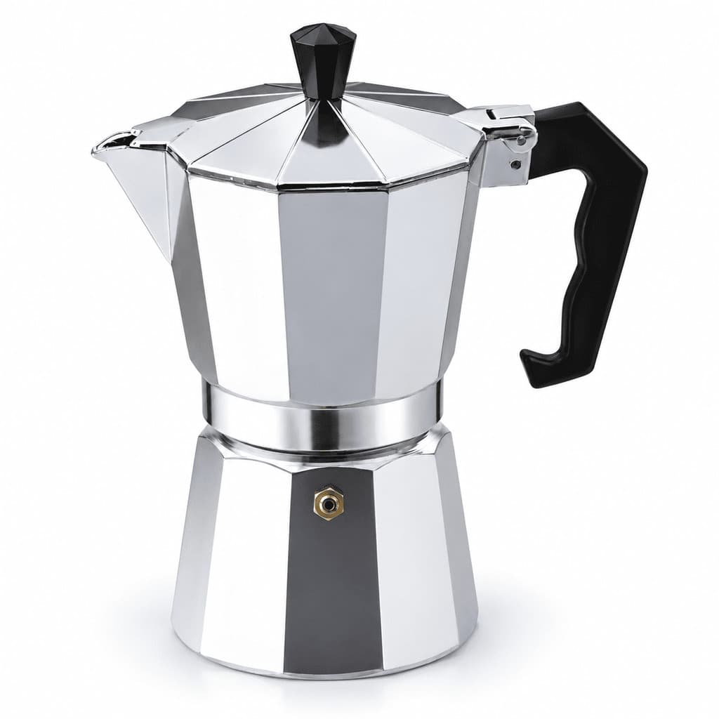 Cafeteira Italiana Moka 6 Xícaras 300ml Alumínio Prata Manual Café Expresso para Fogão