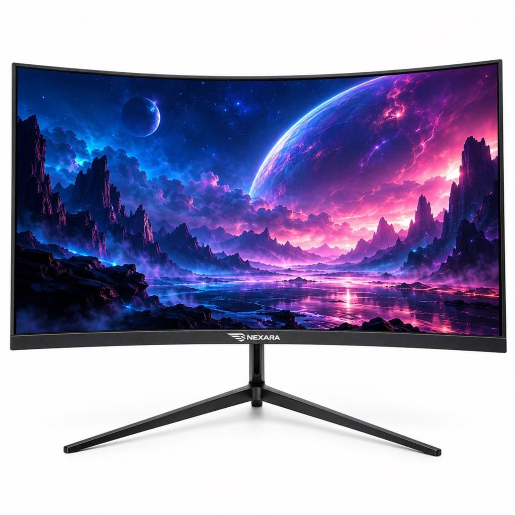 Monitor Gamer Curvo 23,8 Pol 165Hz Full HD 0,5ms GTG VA FreeSync R1500 HDMI Nexara N-ZXR24-165HZ