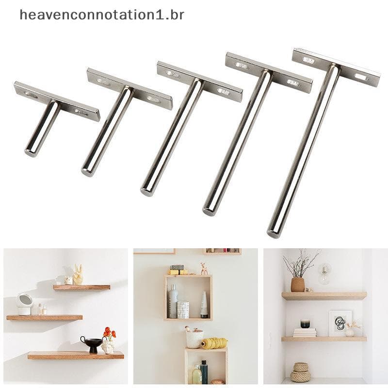 heav Suporte De Prateleira Oculto , Resistente , À Prova De Ferrugem , Aço , Para DIY , Montado Na Parede , Prateleiras 