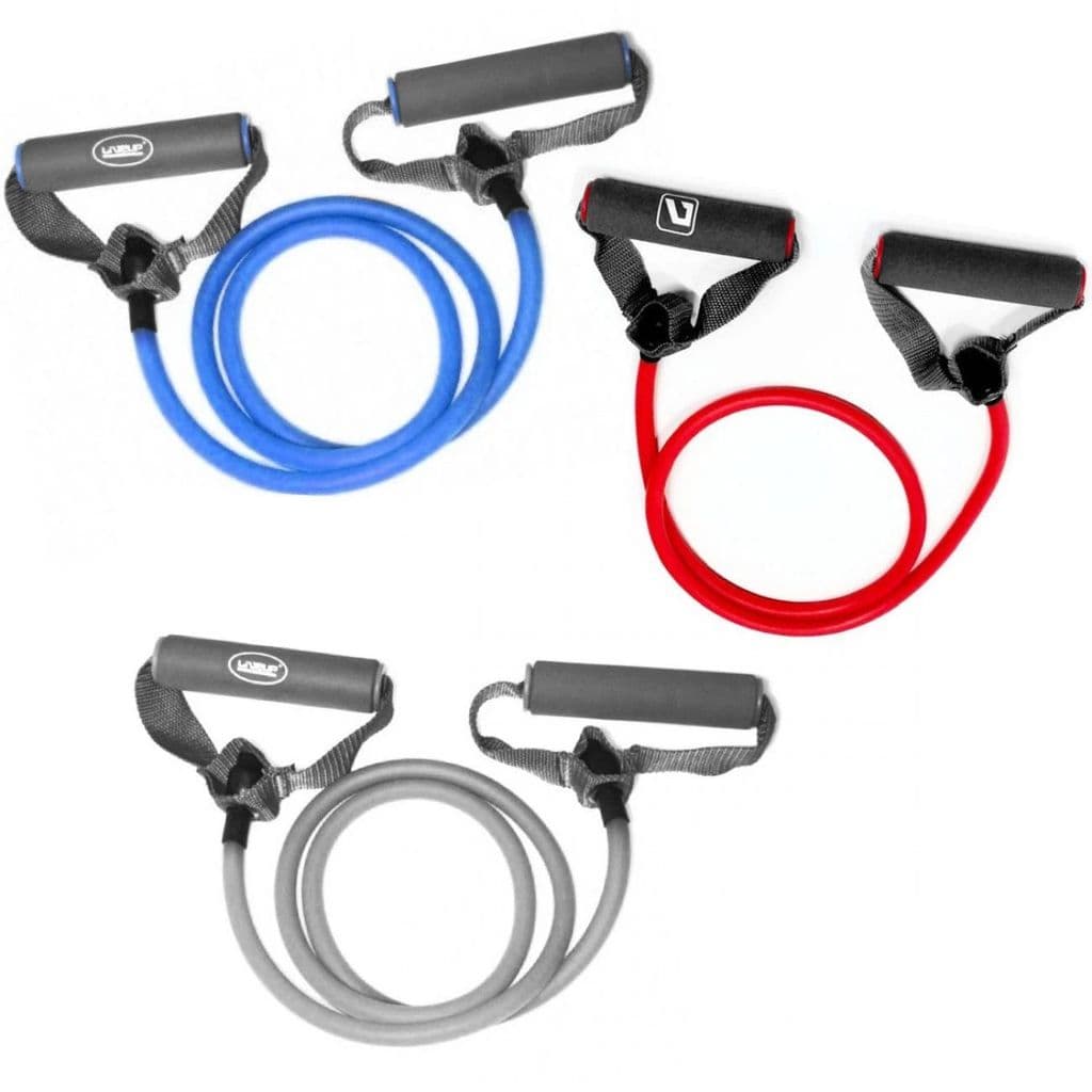 Kit Faixas Elásticas Liveup Tensao Forte + Super Forte + Extra Forte Fitness